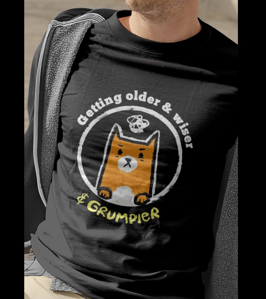 Getting Older And Wiser And Grumpier Cat Birthday T-Shirt