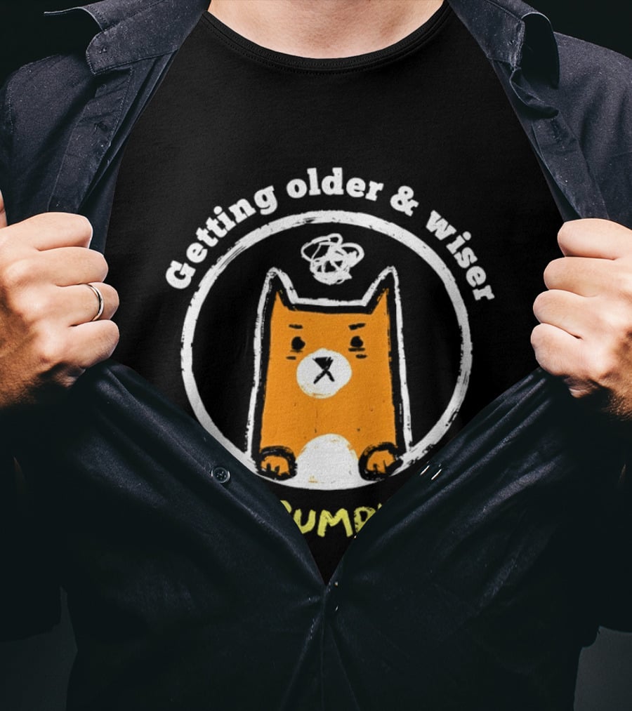 Getting Older And Wiser And Grumpier Cat Birthday T-Shirt