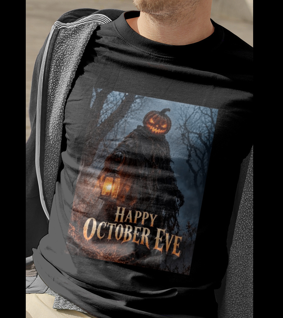 Happy October Eve Halloween Pumpkin Lantern Vibes T-Shirt