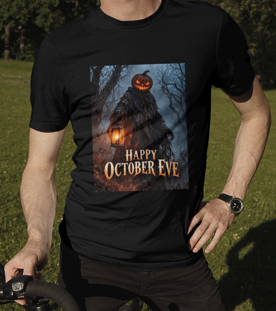 Happy October Eve Halloween Pumpkin Lantern Vibes T-Shirt