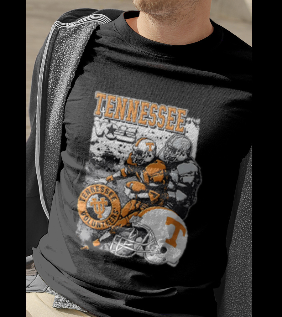 Tennessee Volunteers Football Helmet NCAA Team Players And Stars T-Shirt