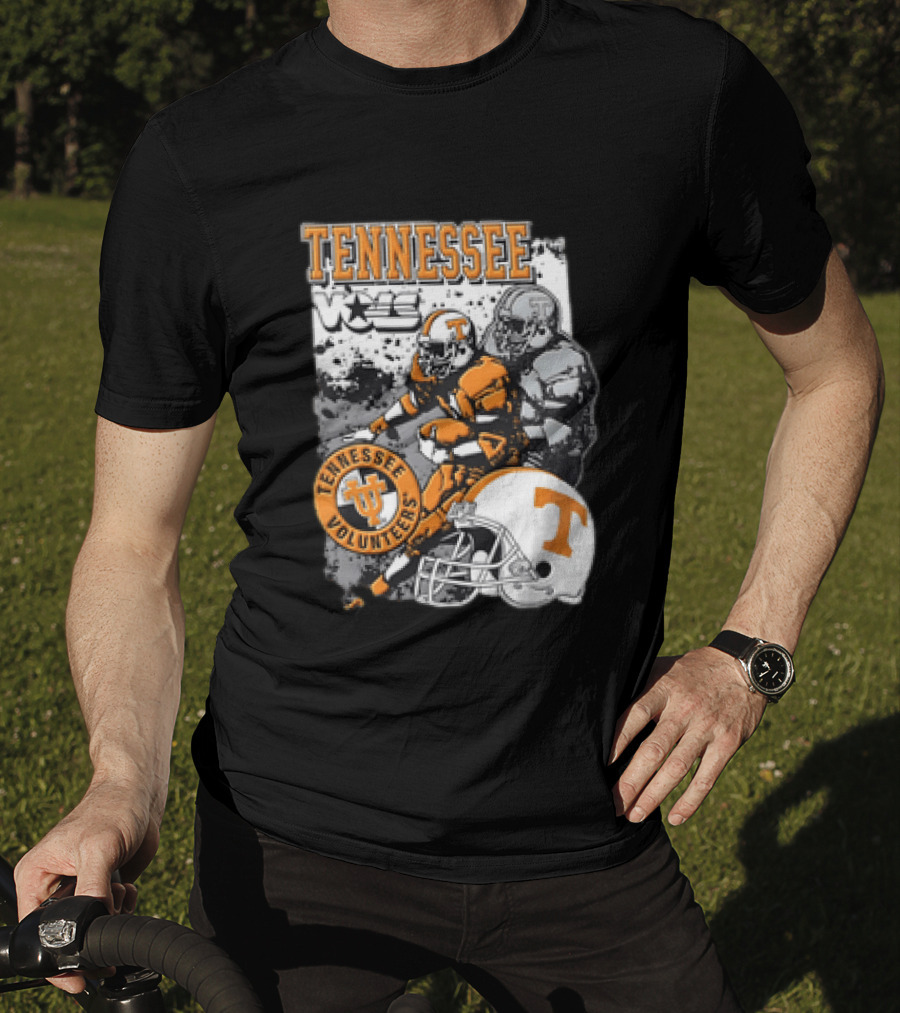 Tennessee Volunteers Football Helmet NCAA Team Players And Stars T-Shirt