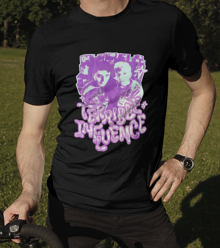 Dan And Phil Terrible Influence Purple Aesthetic T-Shirt