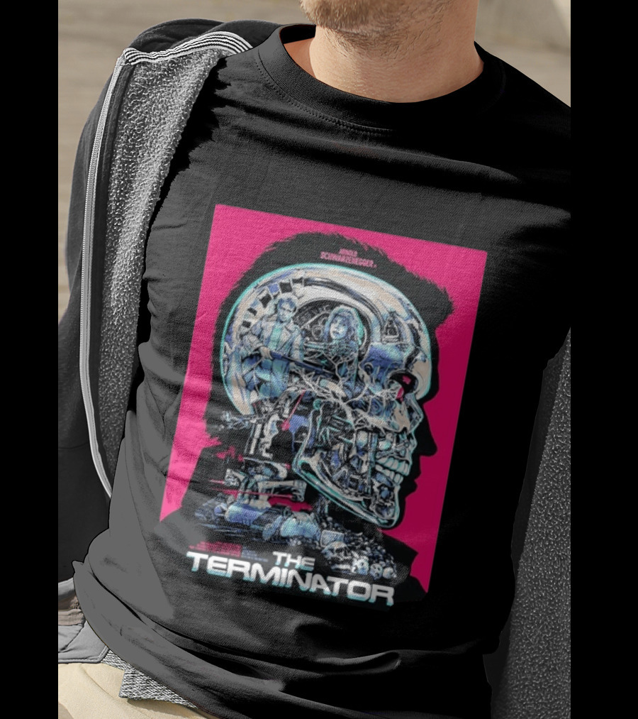 Arnold Schwarzenegger The Terminator Cybernetic Skull T-Shirt