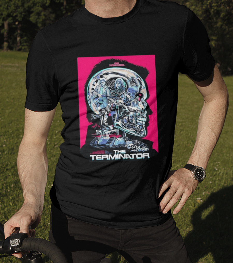 Arnold Schwarzenegger The Terminator Cybernetic Skull T-Shirt
