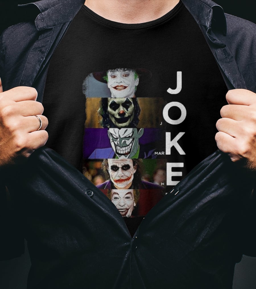 Joker Jack Nicholson Joaquin Phoenix Mark Hamill Heath Ledger Cesar Romero T-Shirt