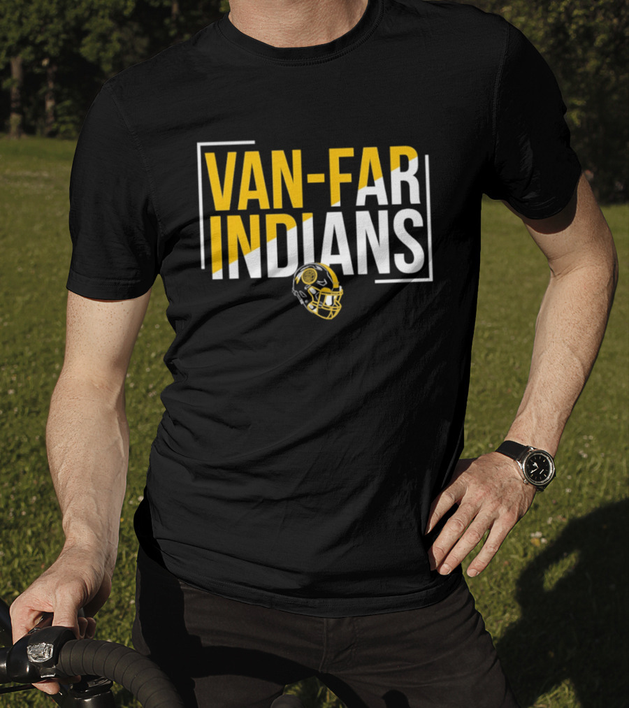 Van Far Indians Football Helmet Missouri T-Shirt