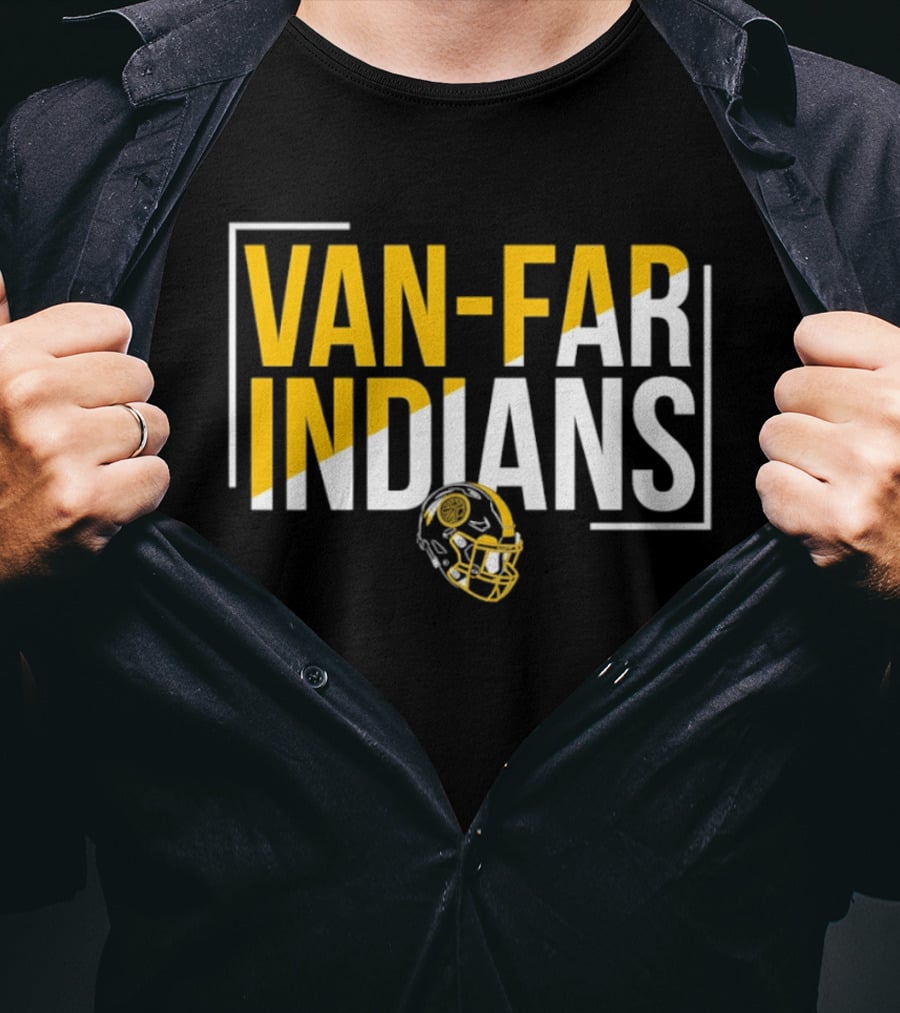 Van Far Indians Football Helmet Missouri T-Shirt