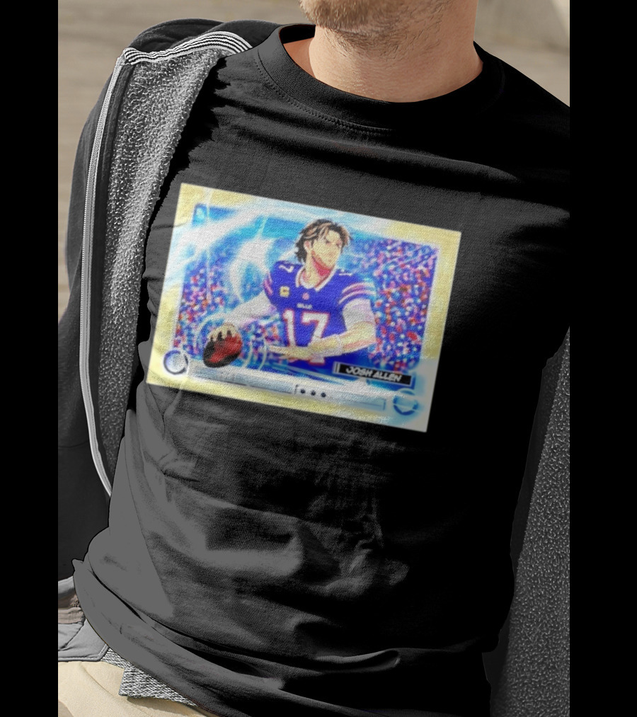 Josh Allen Buffalo Bills Anime NFL Football Quarterback 17 T-Shirt