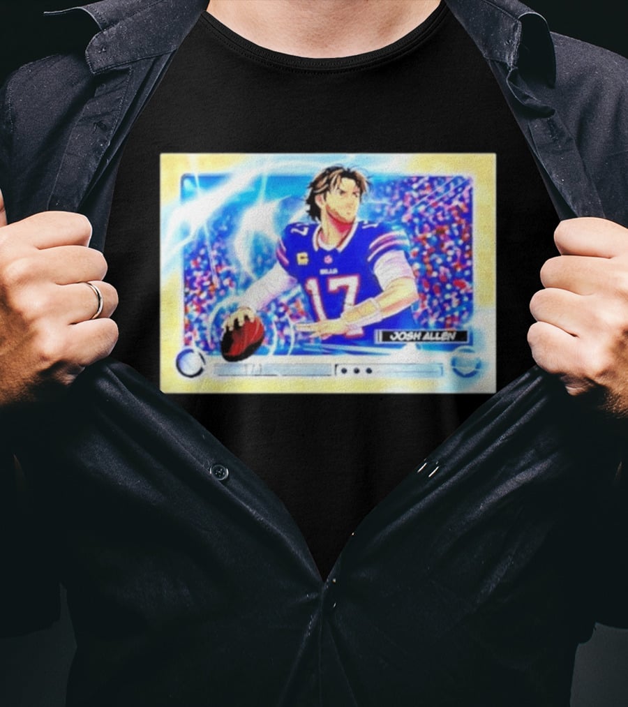 Josh Allen Buffalo Bills Anime NFL Football Quarterback 17 T-Shirt