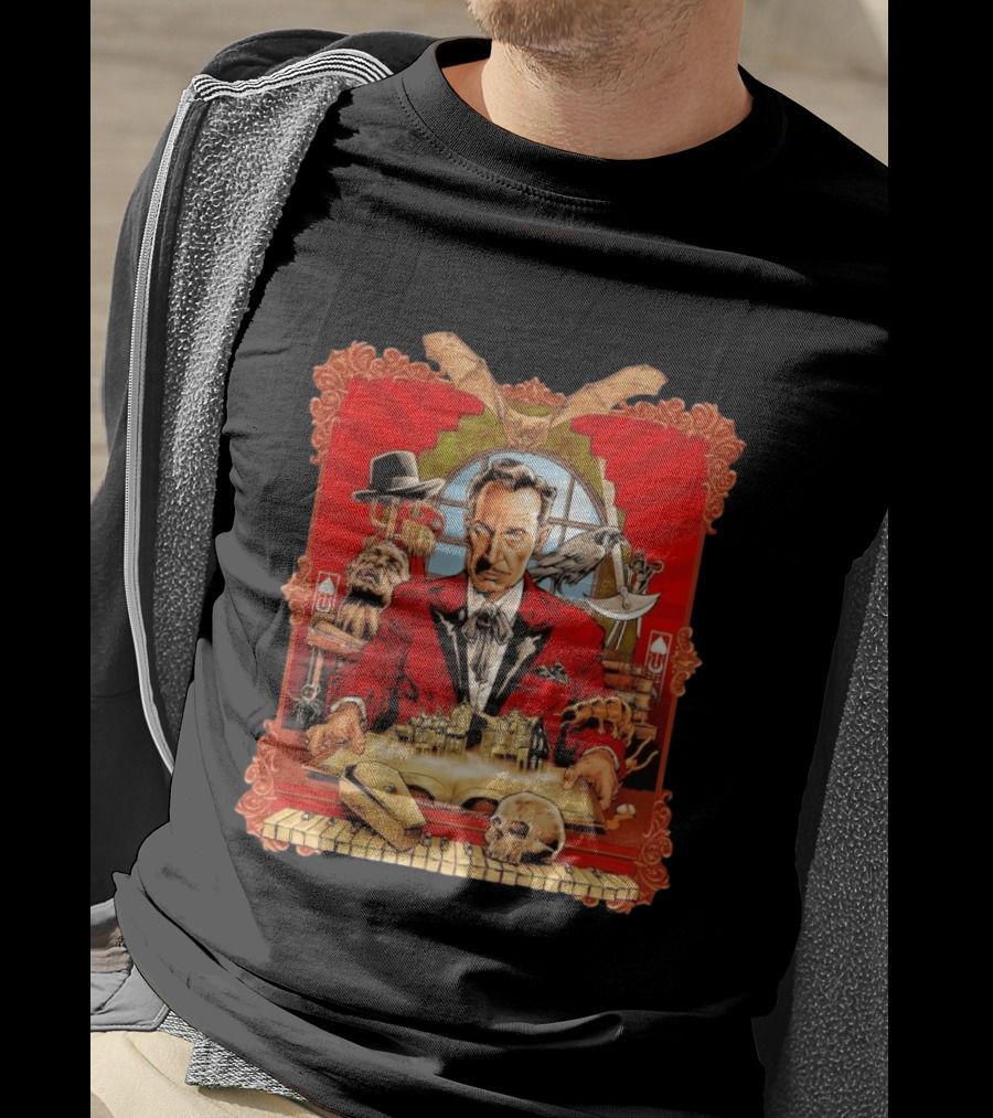 Vincent Price Horror Icon Vintage Art Classic Spooky Gothic T-Shirt