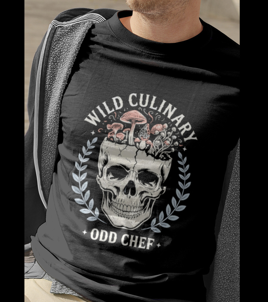 Wild Culinary Odd Chef Skull Mushroom T-Shirt