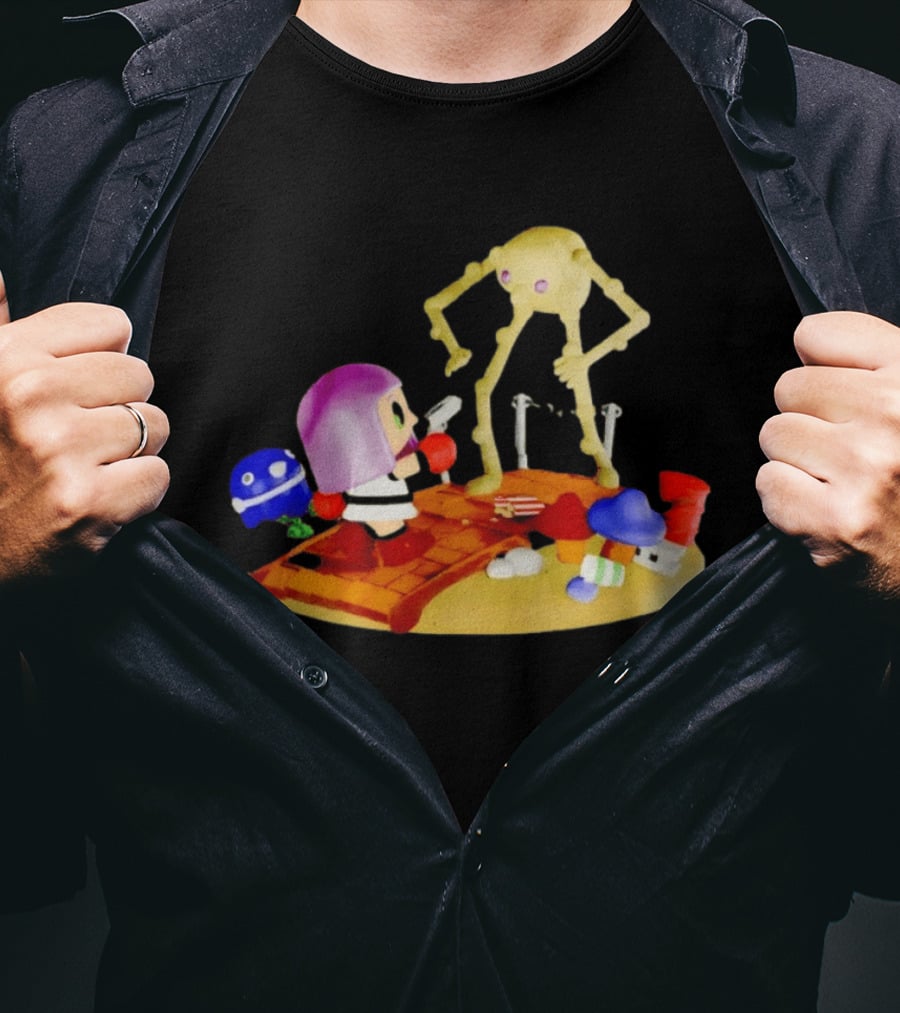 Little Mac Vs Yellow Devil Punch Out Nostalgic Battle Scene T-Shirt