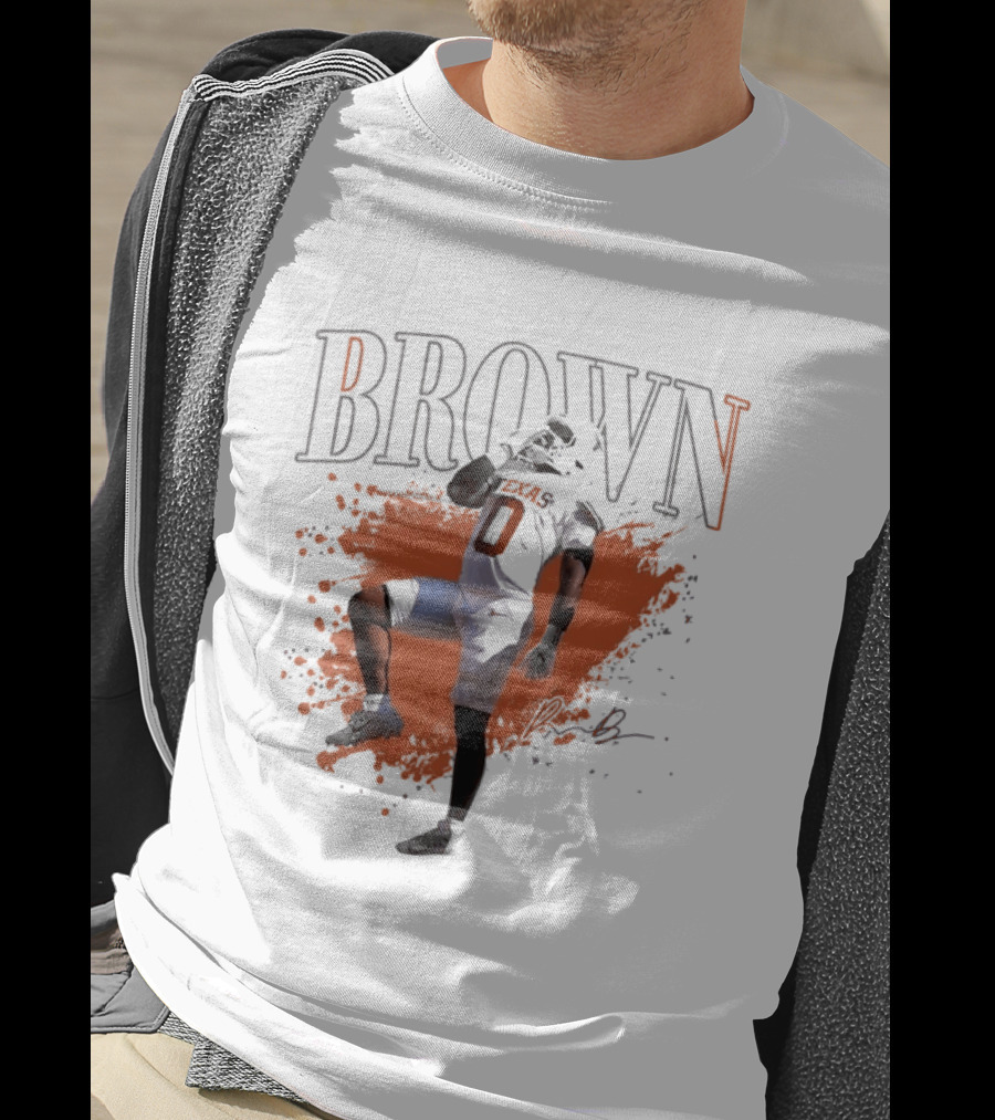 Jahleel Brown Texas Longhorns Number 0 Football Player T-Shirt