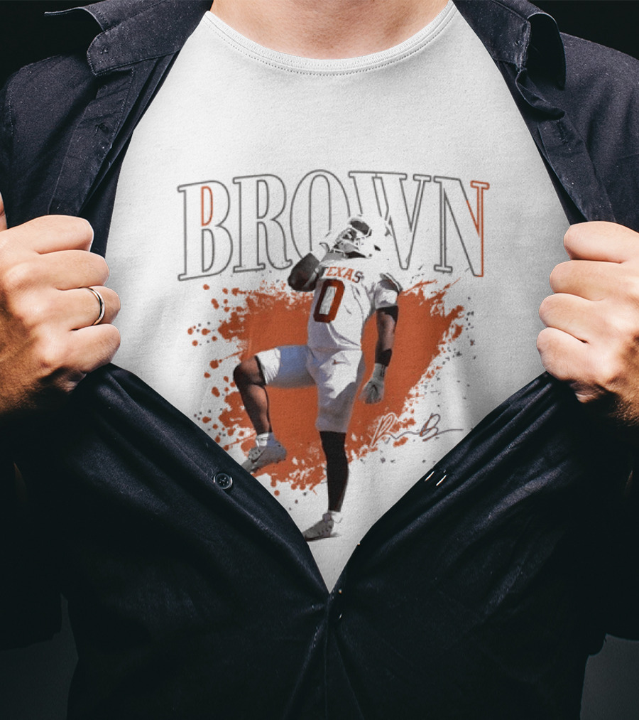Jahleel Brown Texas Longhorns Number 0 Football Player T-Shirt