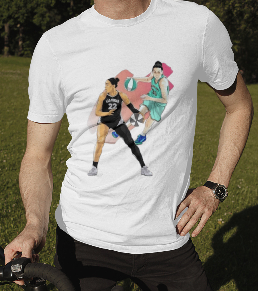 Las Vegas A'ja Wilson 22 And Brooklyn Breanna Stewart 30 T-Shirt