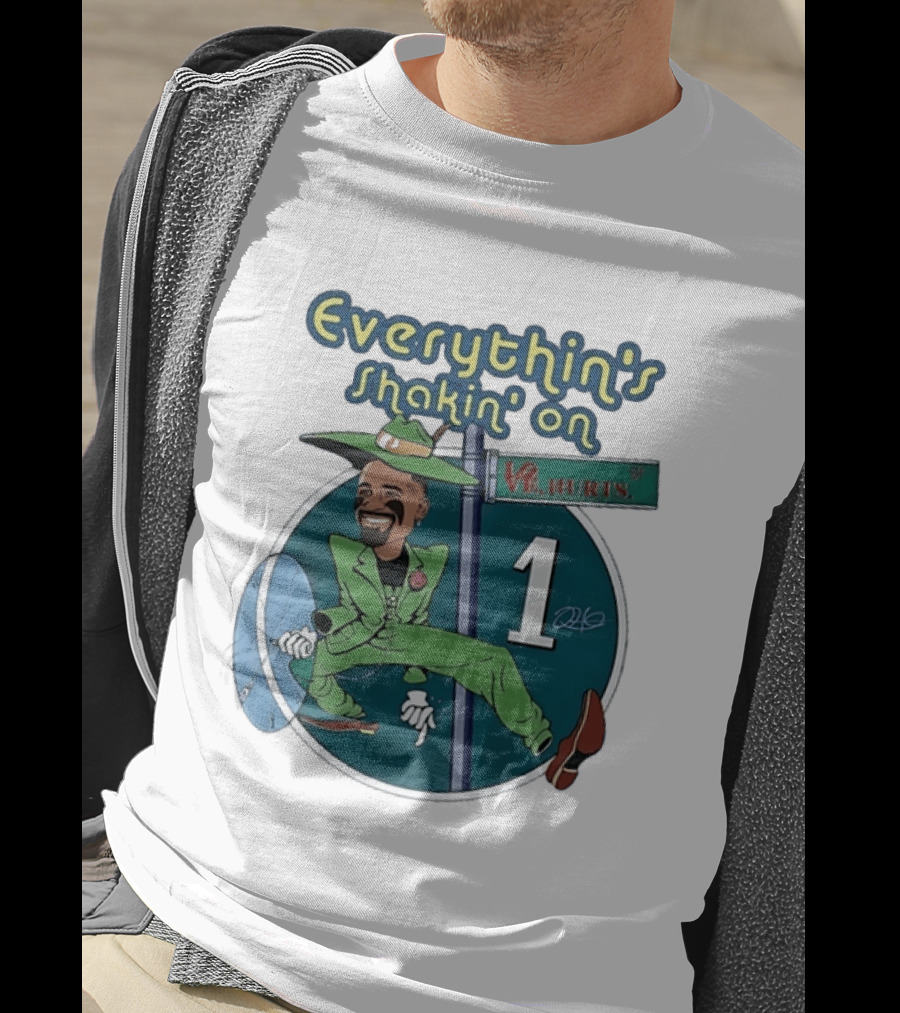 Everythin's Shakin' On Jalen Hurts Philadelphia Eagles Number 1 T-Shirt