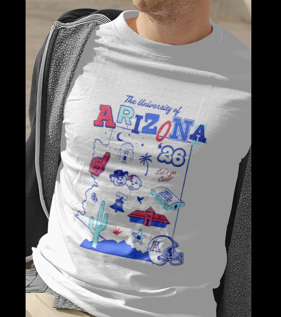 University Of Arizona Wildcats Bear Down 26 Let's Go Cats Arizona 20 T-Shirt