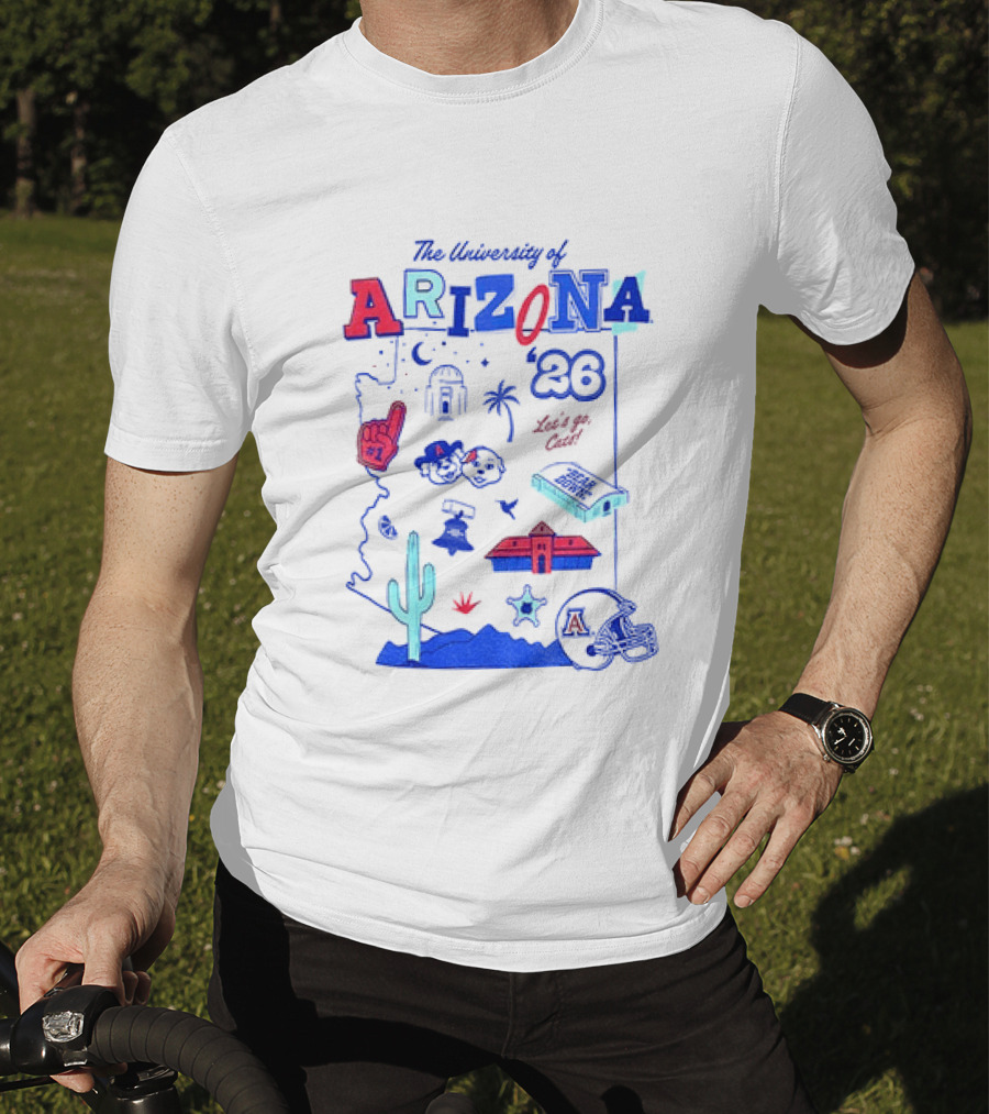 University Of Arizona Wildcats Bear Down 26 Let's Go Cats Arizona 20 T-Shirt