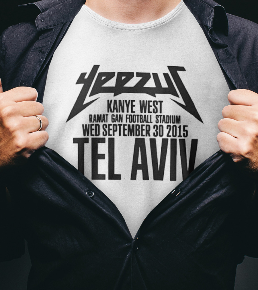 Yeezus Kanye West Ramat Gan Stadium September 30 2015 Tel Aviv T-Shirt