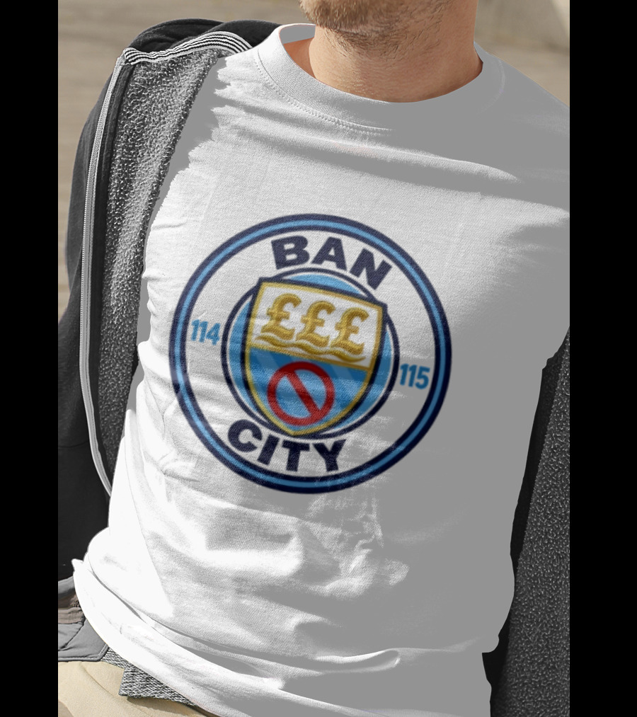 Ban City 114 115 Football Club Premier League Logo Pound Symbol Circle T-Shirt