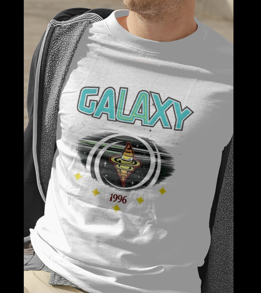 LA Galaxy M&N X Culture Kings Our LA Our Galaxy 1996 Planet Spiral T-Shirt