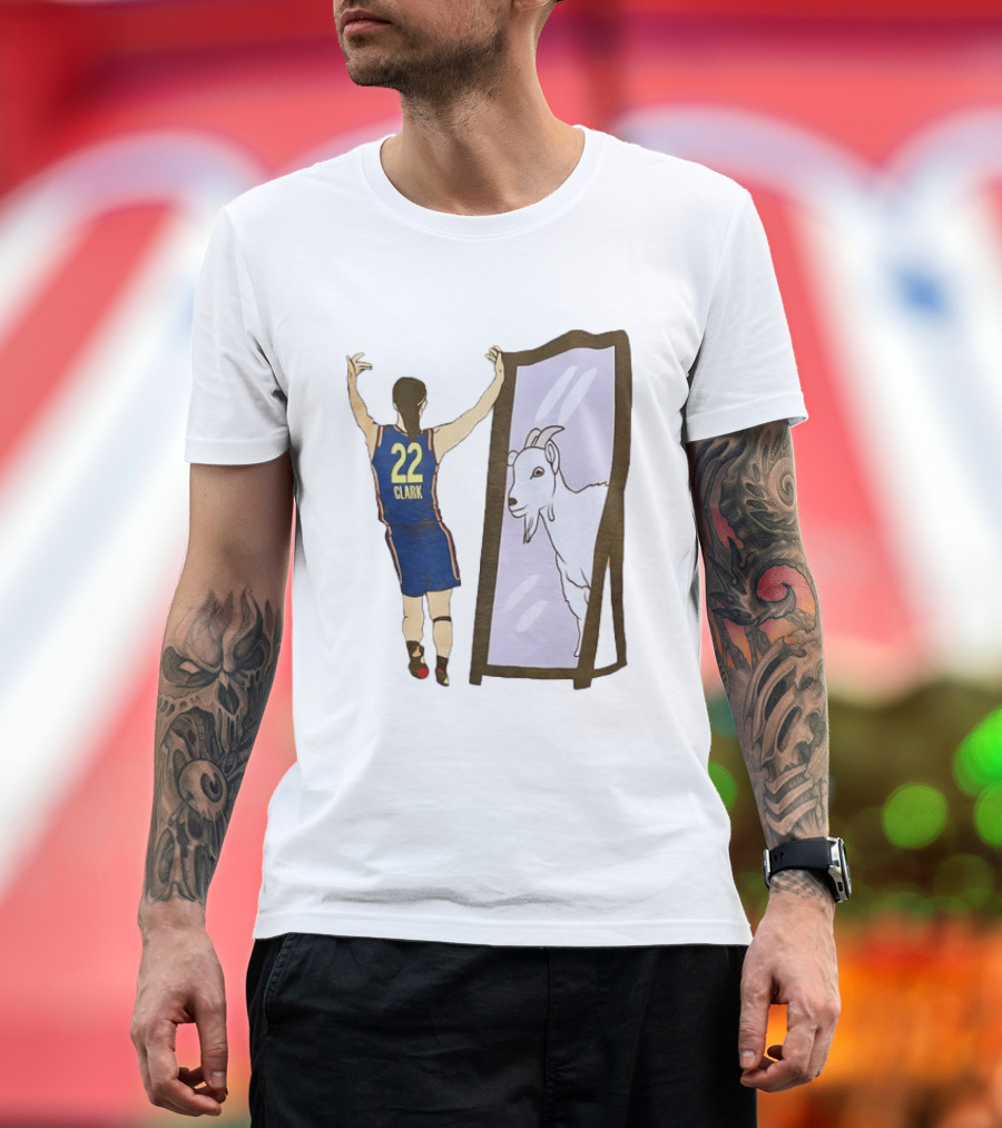 Caitlin Clark 22 Goat Indiana Fever Mirror T-Shirt