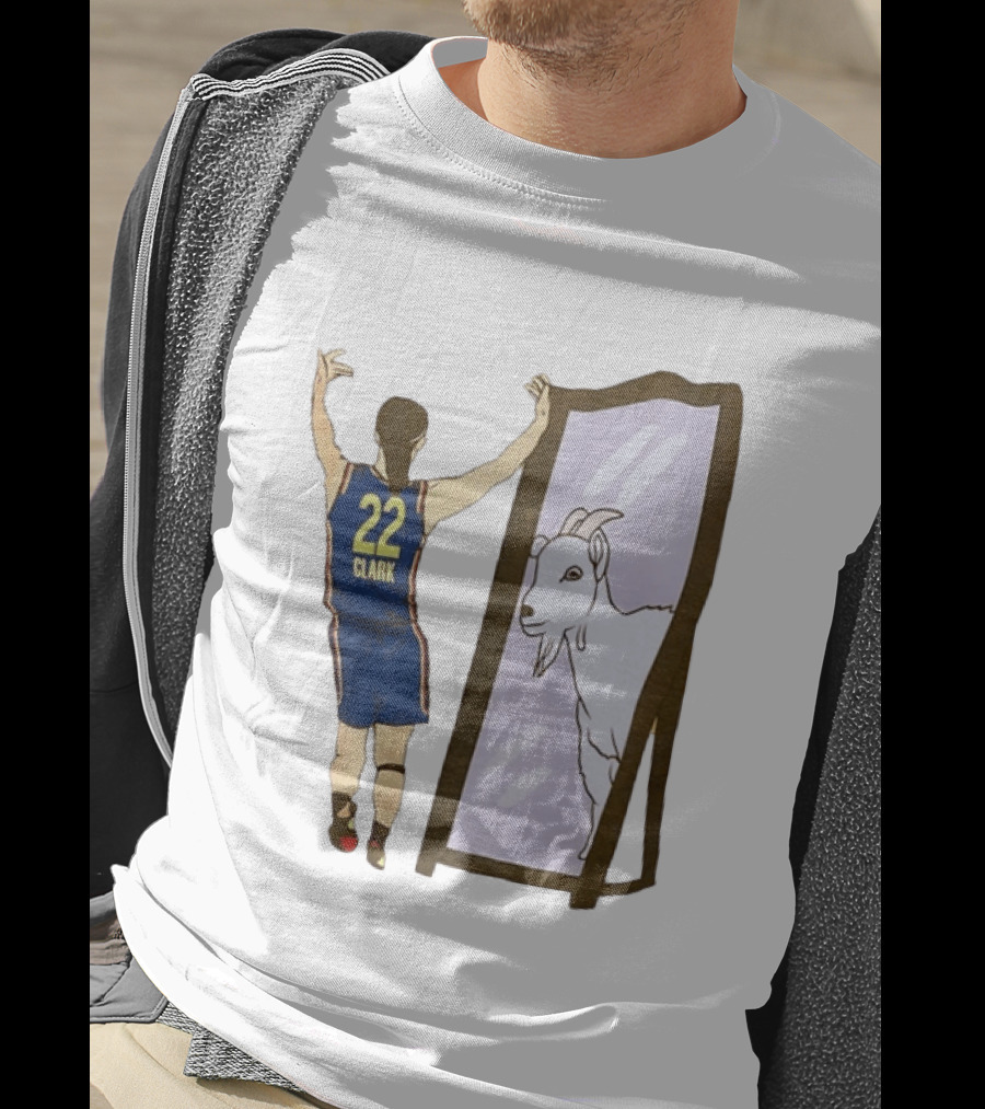 Caitlin Clark 22 Goat Indiana Fever Mirror T-Shirt