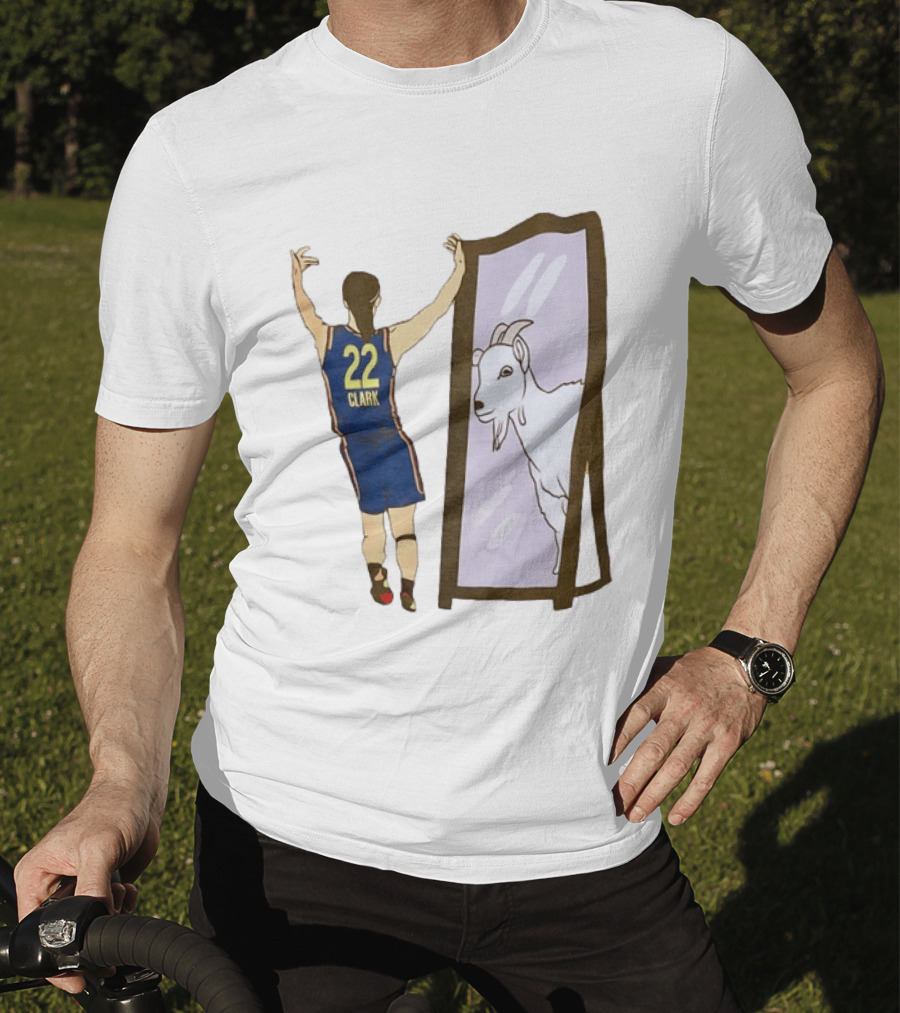 Caitlin Clark 22 Goat Indiana Fever Mirror T-Shirt