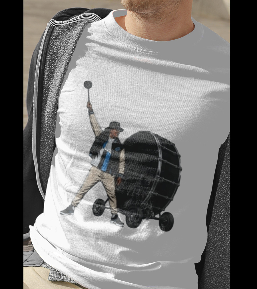 Carolina Panthers Football Culture Supporter With Drum T-Shirt