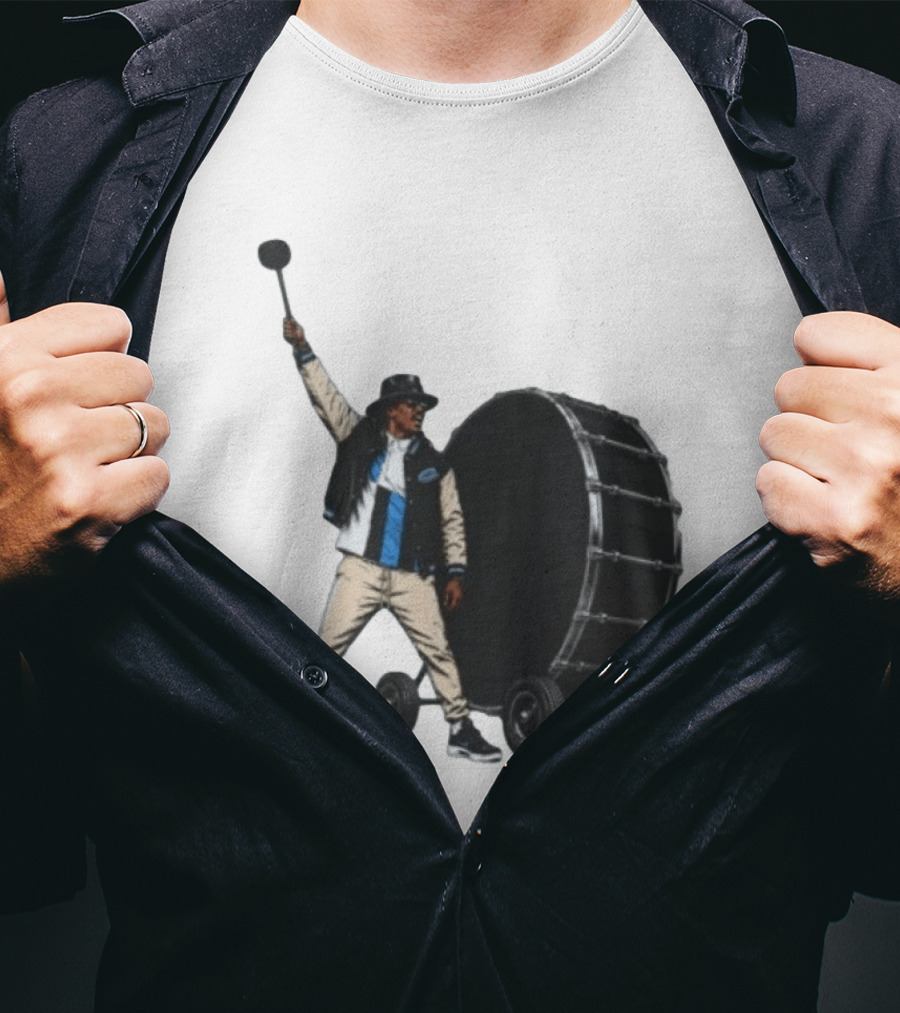 Carolina Panthers Football Culture Supporter With Drum T-Shirt