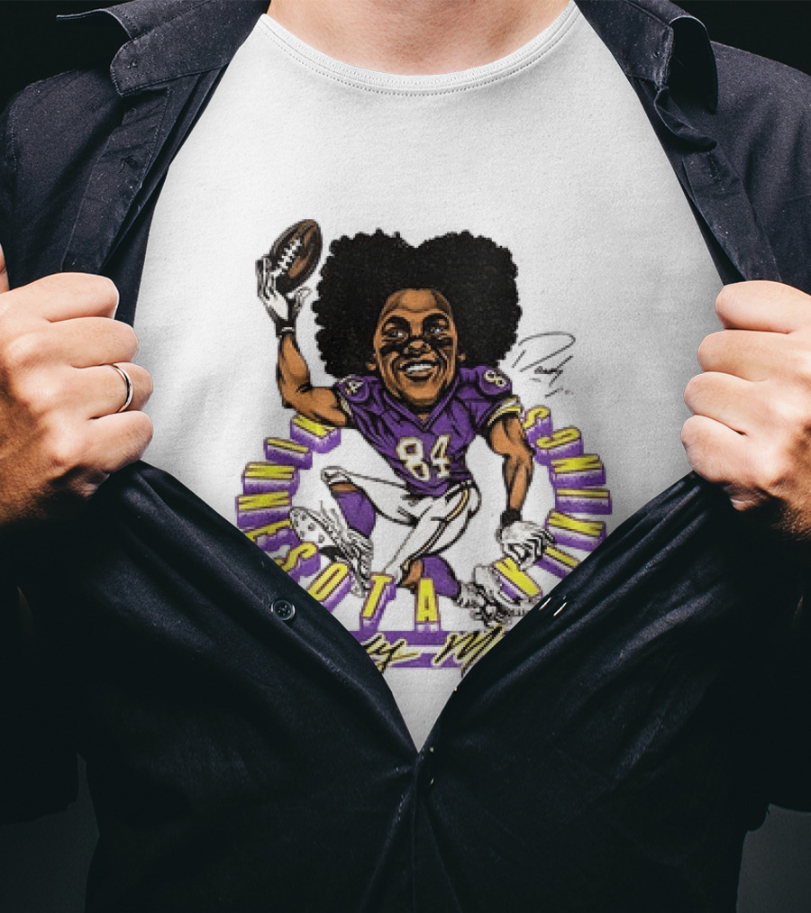 Minnesota Vikings Randy Moss Caricature Player 84 T-Shirt