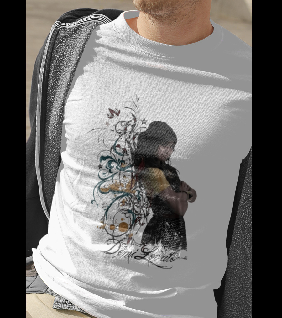 Demi Lovato Floral Music Artist Vibrant Pop Star T-Shirt