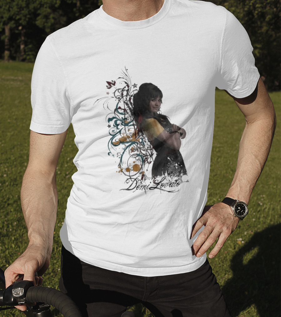 Demi Lovato Floral Music Artist Vibrant Pop Star T-Shirt