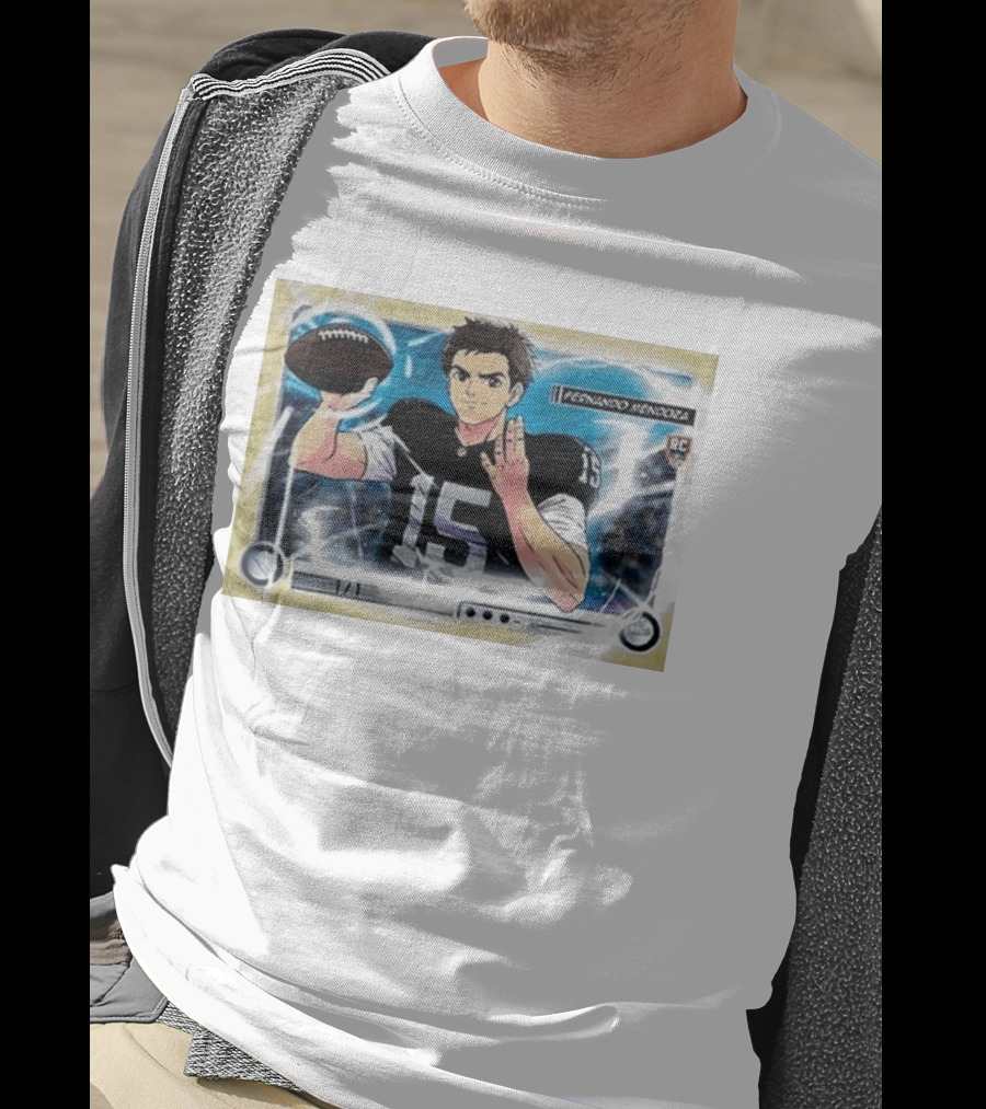 Fernando Mandoza Anime Football Trading Card Las Vegas RC Ultra Rare T-Shirt
