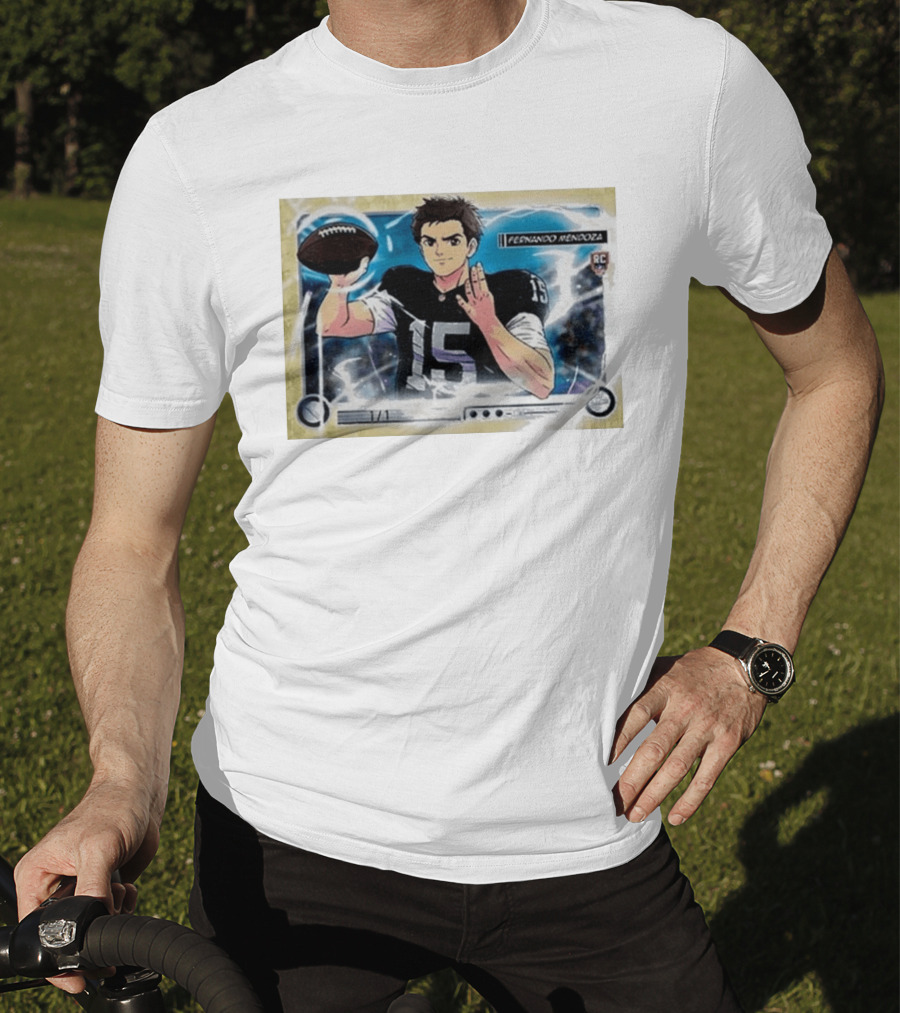Fernando Mandoza Anime Football Trading Card Las Vegas RC Ultra Rare T-Shirt