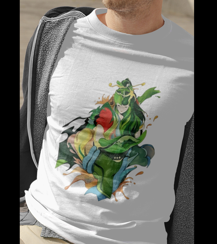 Shun Of Andromeda Saint Seiya Anime Character Art Green And Red T-Shirt