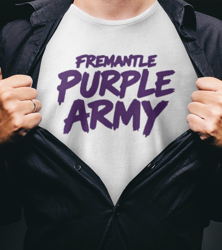 Fremantle Purple Army Supporters Fan Gear T-Shirt