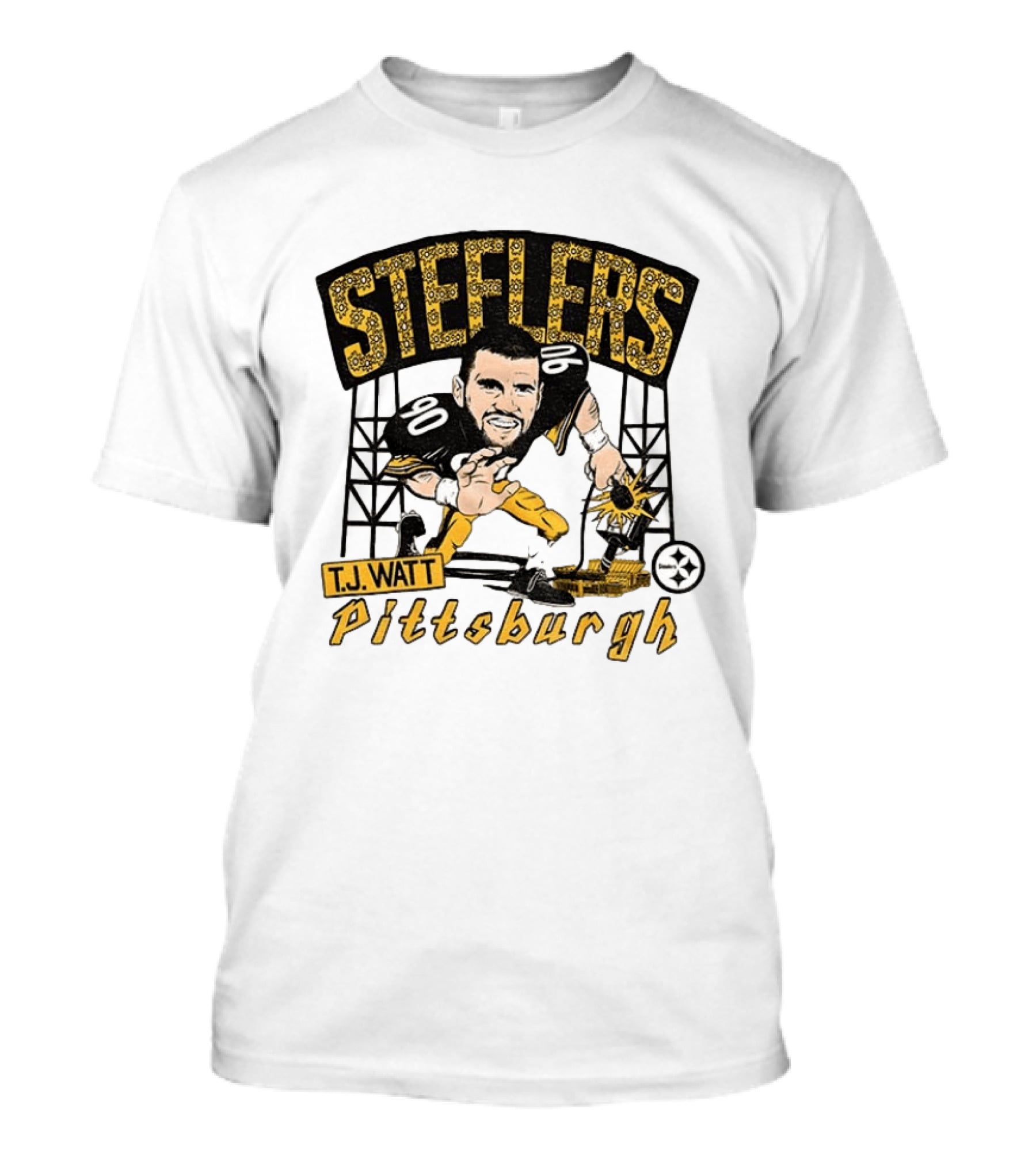 T.J. Watt Pittsburgh Steelers Player Caricature Steelers Pittsburgh T-Shirt