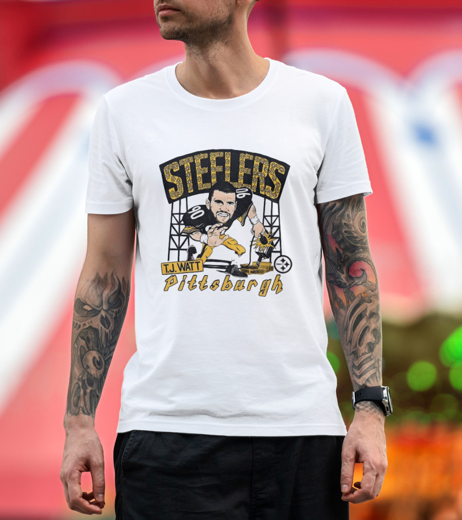 T.J. Watt Pittsburgh Steelers Player Caricature Steelers Pittsburgh T-Shirt