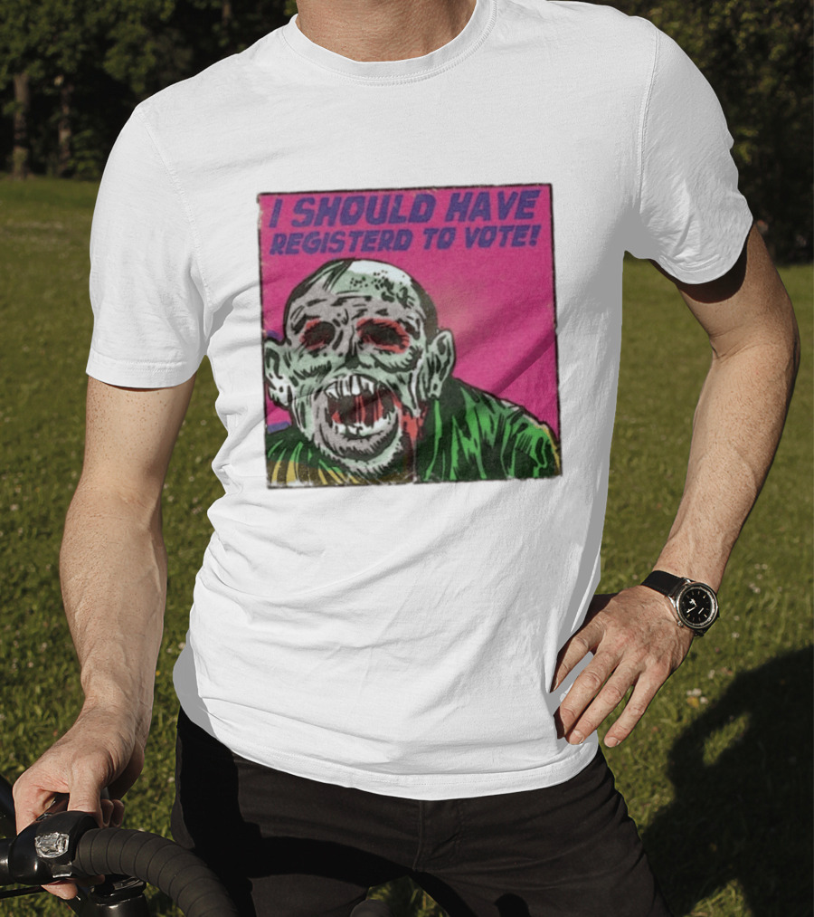 Zombie Meme I Should Have Registered To Vote תובבש Uteזחגרט Zombiebo T-Shirt