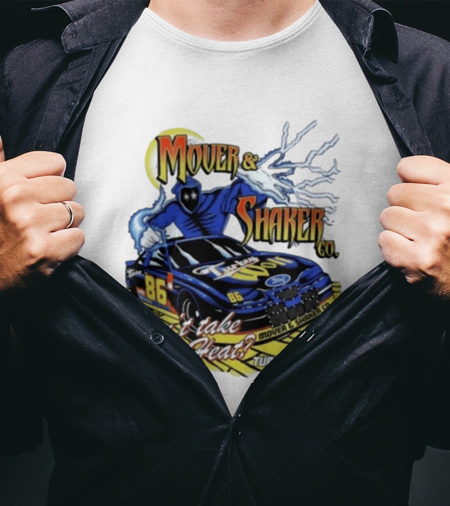 Mover & Shaker Co 86 Racing Car Can't Take The Heat Turkey And The Wolf Racing T-Shirt