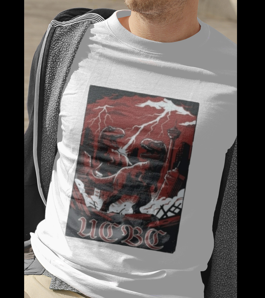 UCalgary UCBC Bhangra Rex Dinosaur City Destruction T-Shirt