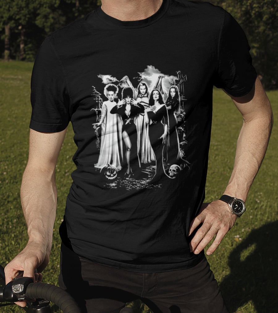 Bride Of Frankenstein Lily Munster Morticia Addams Vampira Gothic Horror T-Shirt