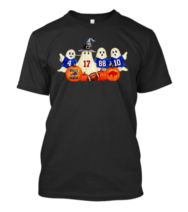 Buffalo Bills Mafia Halloween Ghosts Football 4 17 88 10 T-Shirt