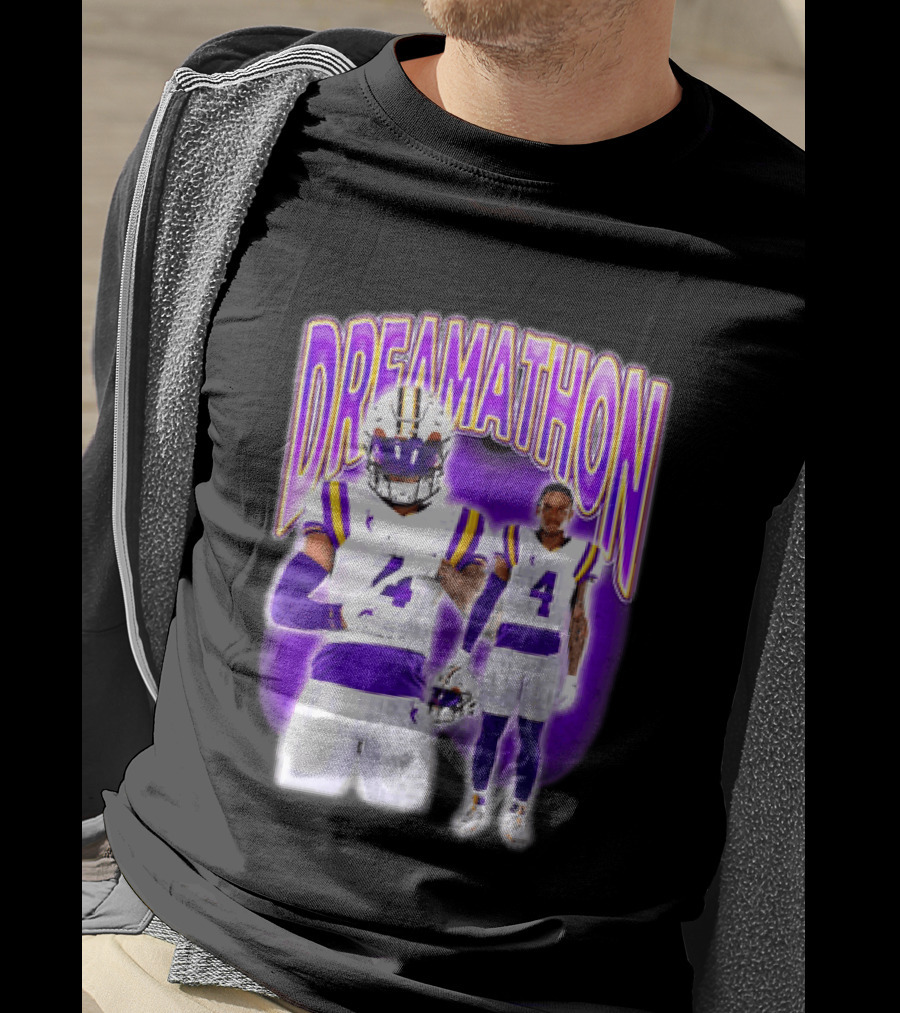 LSU Tigers Dreamathon Gotta Geaux To Work 2 Football 2 Sided T-Shirt