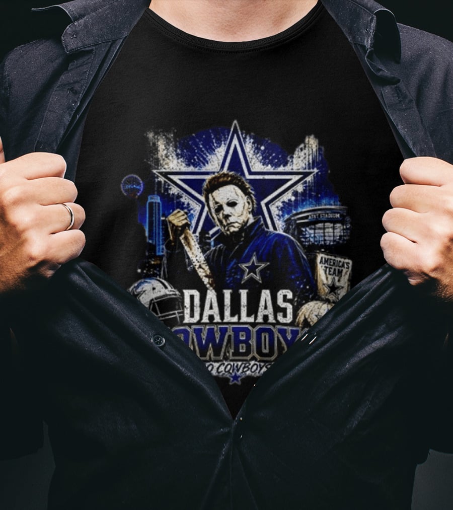 Michael Myers Dallas Cowboys America's Team Go Cowboys Halloween T-Shirt