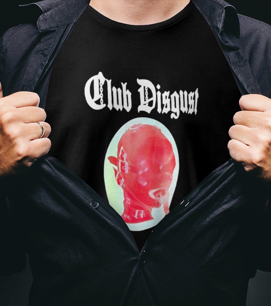 Club Disgust Red Mask Fetish Aesthetic Goth Fashion T-Shirt