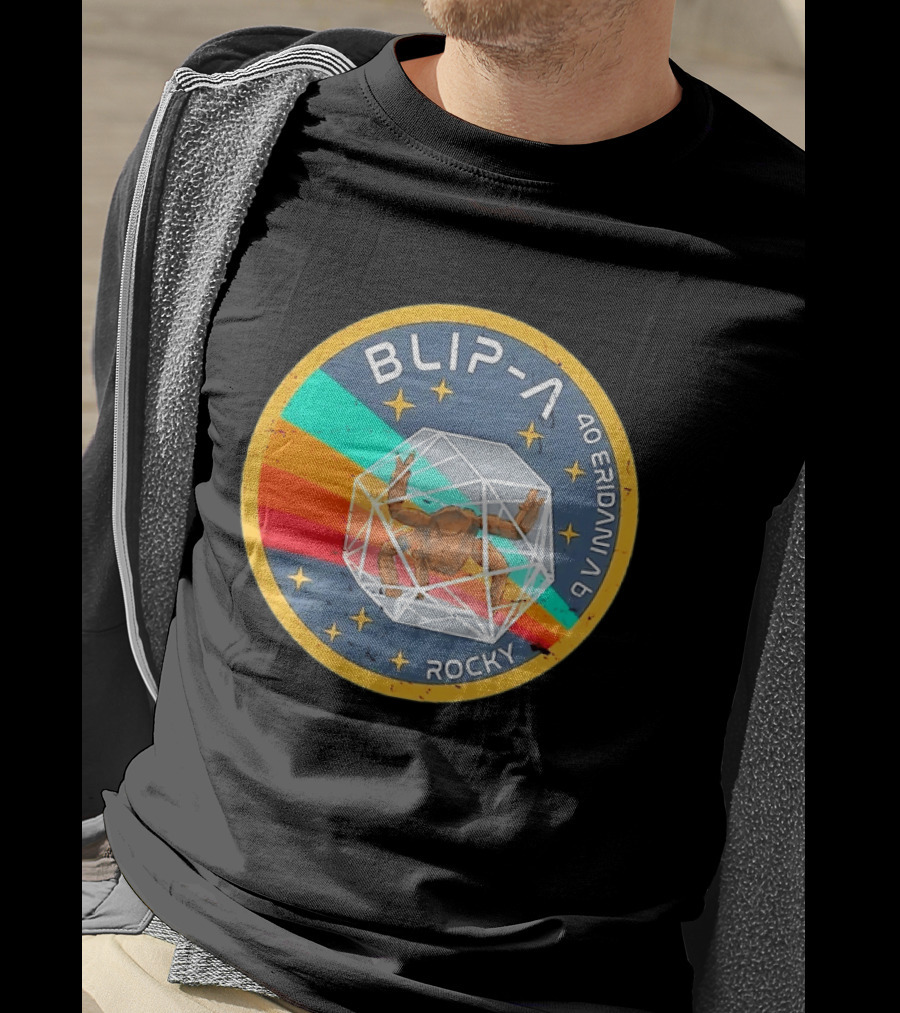 Blip A 40 Eridani A B Rocky Project Hail Mary Distressed Retro Astronaut T-Shirt