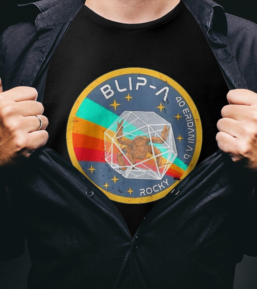 Blip A 40 Eridani A B Rocky Project Hail Mary Distressed Retro Astronaut T-Shirt